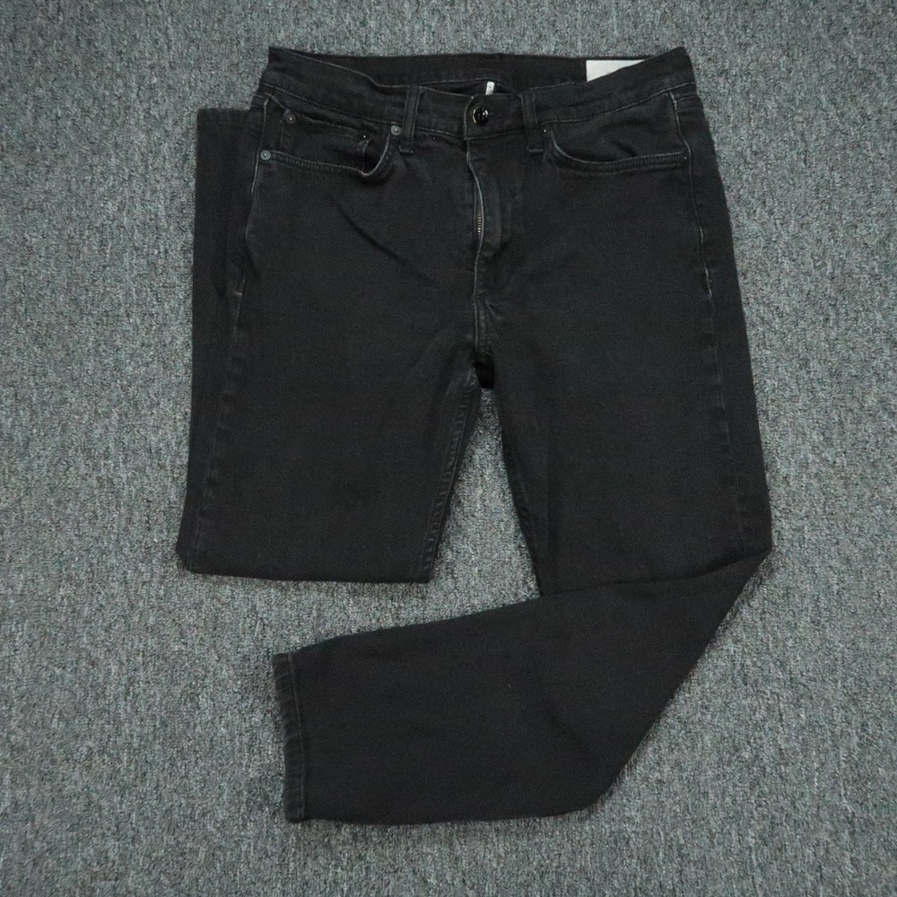 rag & bone Jeans Mens 32x27 Black Fit 2 Slim 5 Pocket Denim
